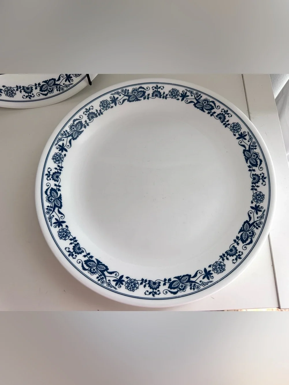 Old Town Blue Corelle 10” Dinner Plates PAIR